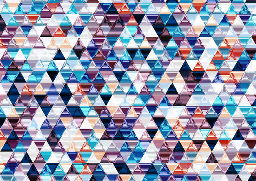 Beautiful Shiny Mosaic Triangular Background