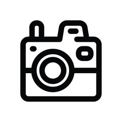 camera line icon. Clean and minimalist vector icon for websites, mobile apps, presentations, and logos. Fully scalable and customizable for any project.