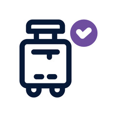 suitcase duotone icon. Sleek and modern vector icon for websites, mobile apps, marketing materials, and corporate design. Fully scalable and ready to use.