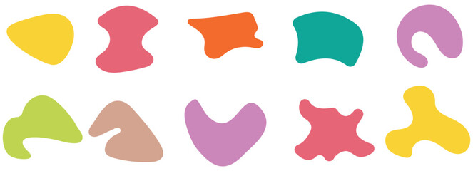 Colorful Abstract Blob Vector Shapes Collection
