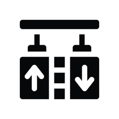 signboard line icon. Clean and minimalist vector icon for websites, mobile apps, presentations, and logos. Fully scalable and customizable for any project.