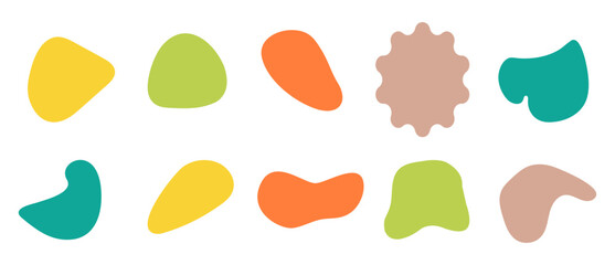 Colorful Abstract Blob Vector Shapes Collection
