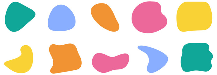 Colorful Abstract Blob Vector Shapes Collection
