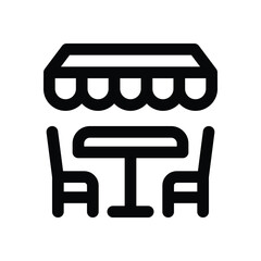 restaurant line icon. Clean and minimalist vector icon for websites, mobile apps, presentations, and logos. Fully scalable and customizable for any project.