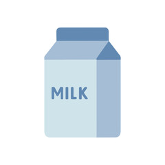 Milk carton with MILK printed in blocky sansserif font on the front panel