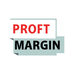 Professional profit margin graphic design element isolated on white