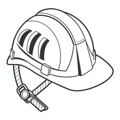 Professional safety helmet illustration clean cutout transparent background