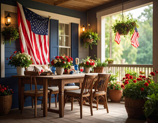 4th of July Celebration – Independence Day of the United States Featuring Fireworks, American Flags, Patriotic Themes, and Festive Spirit. Perfect for Adobe Stock Contributor.


