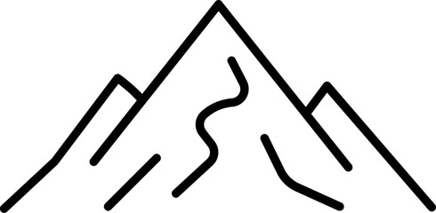 Minimalist Mountain Line Art Ellements