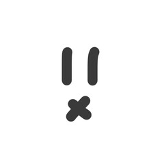 simple black emoticon symbol with transparent background.