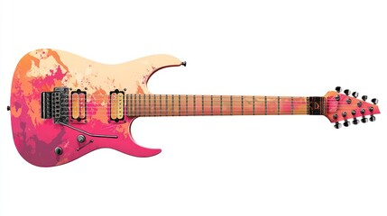 Colorful abstract electric guitar