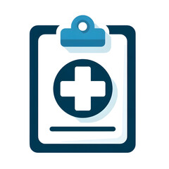 Obraz premium Medical Records Clipboard Icon Healthcare Documentation Symbol