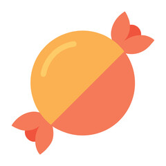 Rounded Cream Candy Vector Illustration