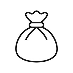 Candy Bag Icon in Outline Design
