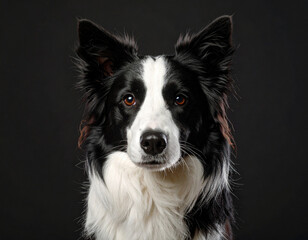 Fototapeta premium Intelligent Border Collie Dog in Action – Energetic Herding Breed Known for Agility, Obedience, and Loyalty, Ideal for Pet Photography, Animal Training Concepts, and Working Dog Visuals
