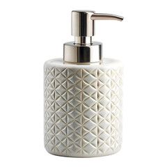 Obraz premium Glossy white ceramic soap dispenser with delicate Islamic star pattern