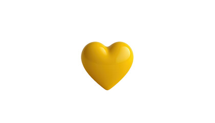 Fototapeta premium Bright Yellow Heart Shape Symbolizing Love, Affection, Friendship, and Positivity in Minimalistic Design