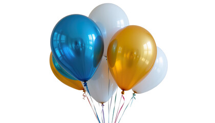 Colorful Balloons in Various Shades Floating Together Against a Light Background