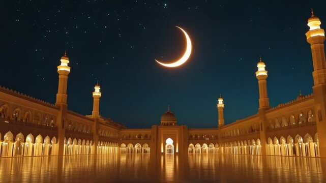 potrait mosque at night