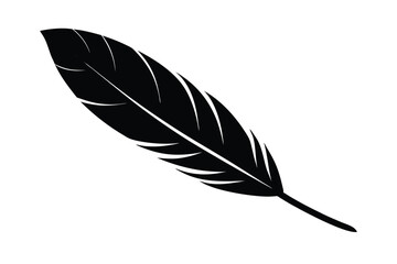 Obraz premium Single feather with light gradient filled texture lioncut art illustration