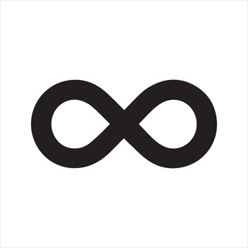 Infinity Symbol Silhouette Icon &ndash; Minimal Endless Loop Vector Illustration