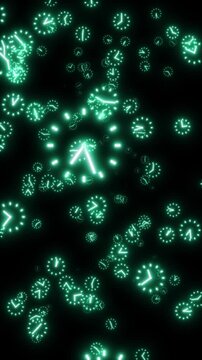 Warp Through Time Dimensions. Seamless loopable animation background. 