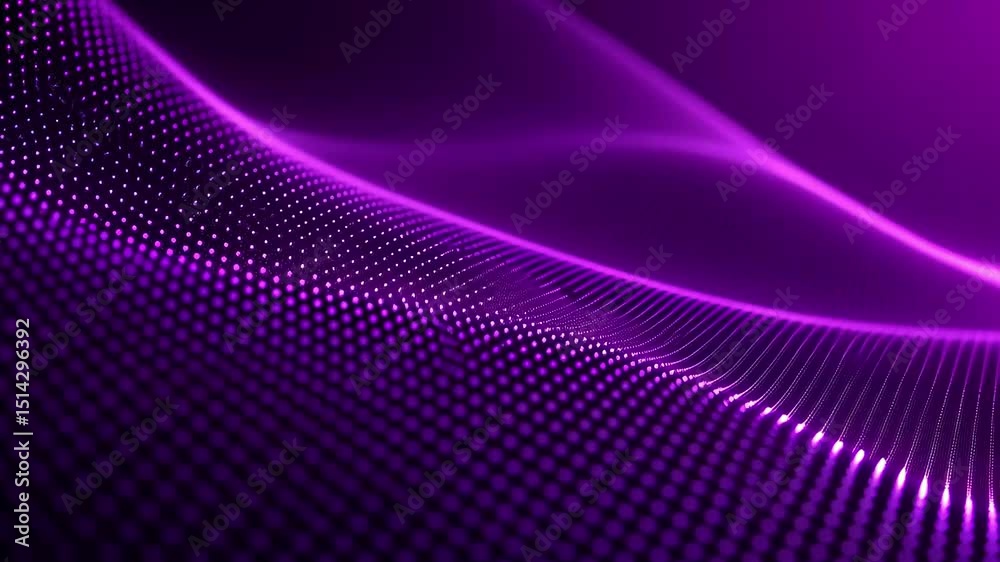 Poster dark purple violet background with soft gradation and dot halftone pattern creating a modern visual 