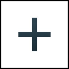 Fototapeta premium Simple plus sign icon white graphics isolated on white background