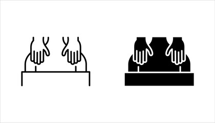 Massage line icon set. Relaxation, perfect for spa and massage service, vector illustration on white background