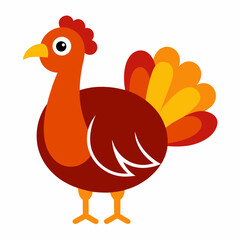 vector illustration of cartoon chicken