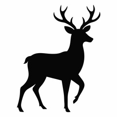 Obraz premium deer silhouette vector illustration