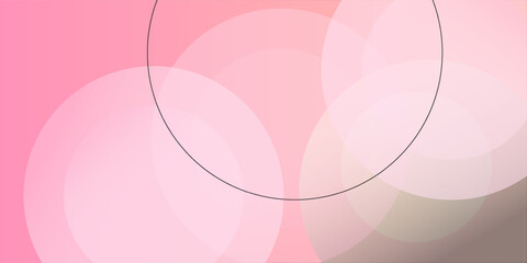 Minimalist banner background, pastel colorful, pink and yellow gradations. Circle effect style geometric, abstract background. Eps 10.