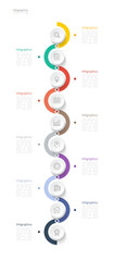 Infographic 10 options design elements for your business data. Vector Illustration.