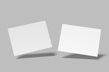 a5 landscape flyer blank mockup