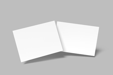 a5 landscape flyer blank mockup