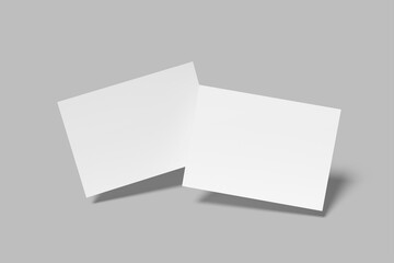 a5 landscape flyer blank mockup