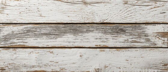 Naklejka premium Weathered whitewashed wood planks, showing natural grain and texture with varying shades of white, grey, and beige