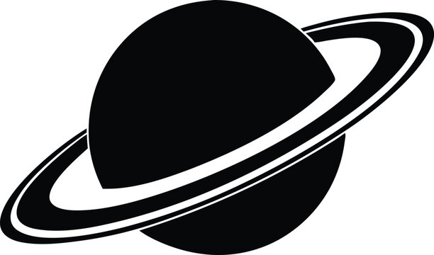 planet saturn with planetary ring vector icon