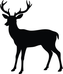 deer animal silhouette vector