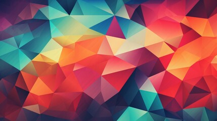 Abstract background featuring geometric shapes in vibrant spring colors and designs