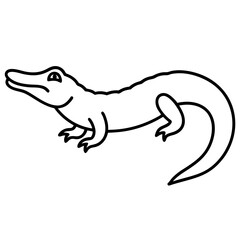 Fototapeta premium alligator-on-white-background--.svg