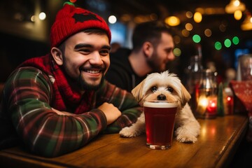 A cozy gathering of friends and their pets, embracing communication and fun in light hues
