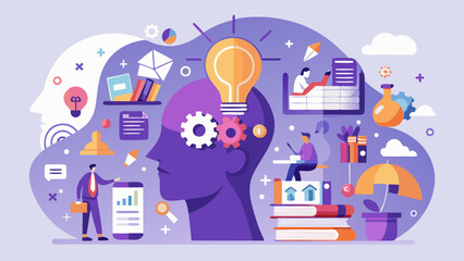 Illustration of creative thinking and brainstorming