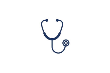 Medical stethoscope, isolated on a white background for healthcare, medical, or professional designs.