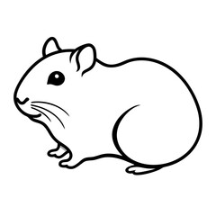 Fototapeta premium vector illustration of a white rat