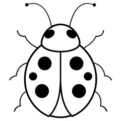 Fototapeta premium vector illustration of a ladybug