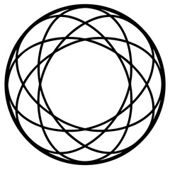 black and white abstract sphere