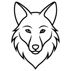 vector illustration of a wolf
