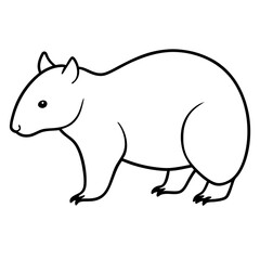 Fototapeta premium wombat-on-white-background--.svg