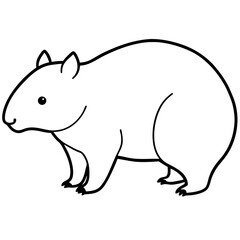 Fototapeta premium wombat-on-white-background--.svg